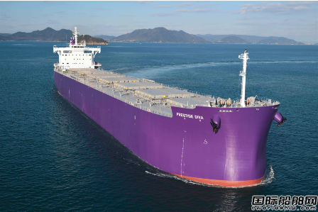 常石造船交付民生金融租赁一艘82000吨散货船