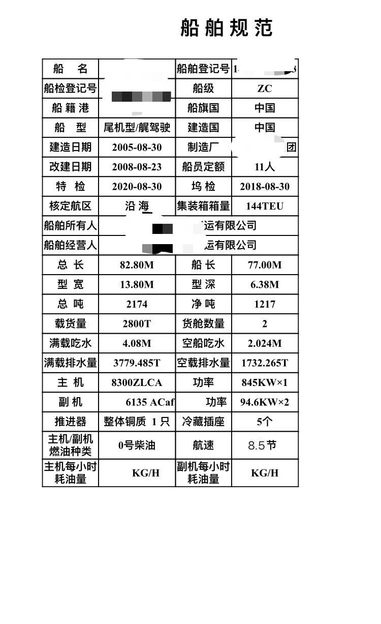 2800吨集装箱出售