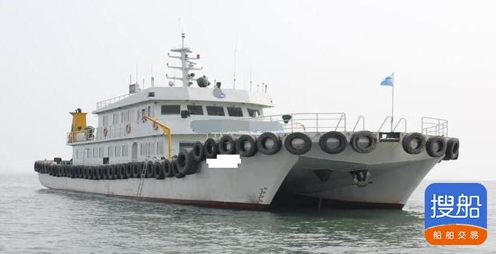 出售2017年造43米10人近海双体环境监测科考船