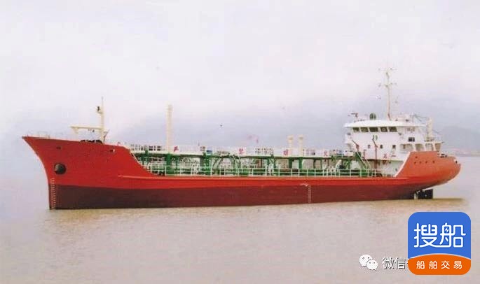 出售2007年浙江造867吨双底双壳近海化学品液货船