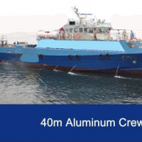 出售2018年5400马力无限航区40米铝制平台供应船