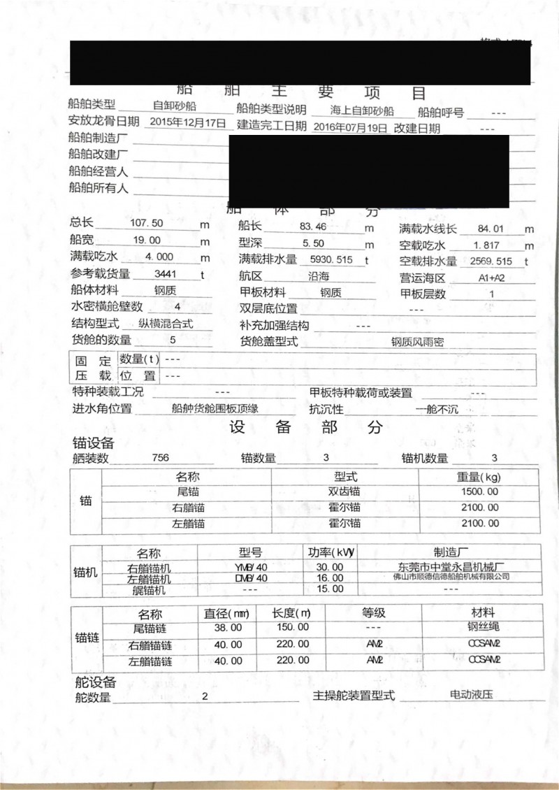 出售5600吨自吸自卸沙船