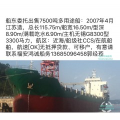 出售7500吨多用途船