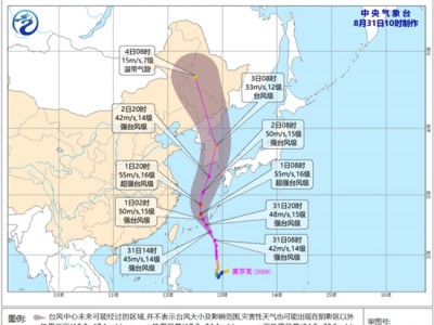 台风关注：第9号“美莎克”可达15级超强台风级明天进入东海