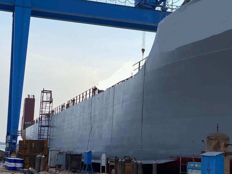 出售2020年在建5500吨近海前驾驶甲板货船