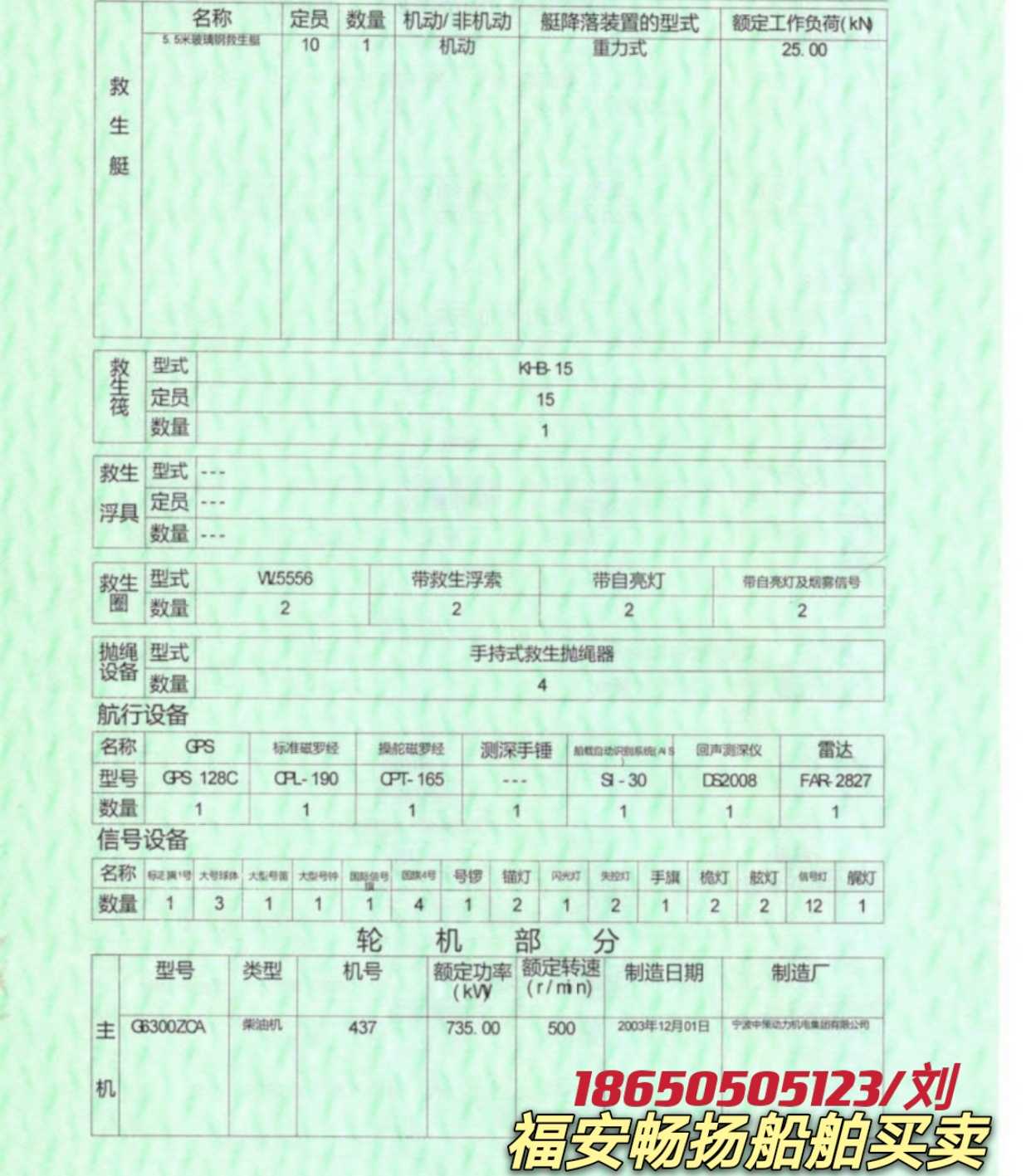 出售2800吨杂货船