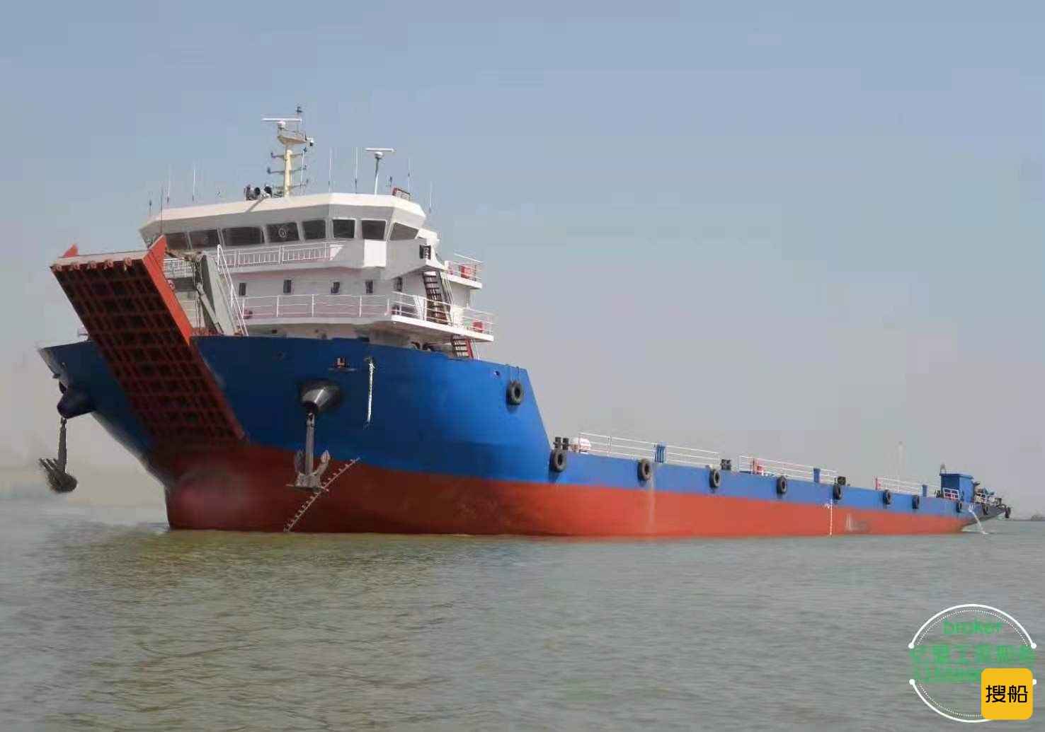 出售2019年江苏造前驾驶甲板驳5020吨