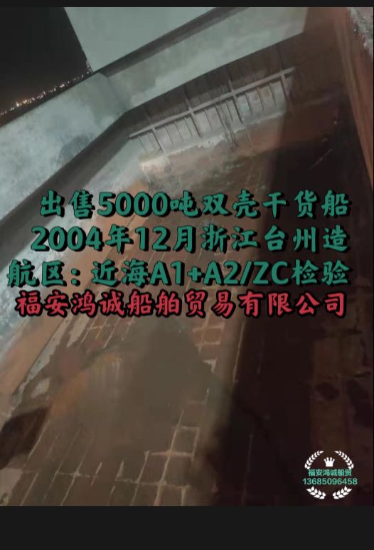 出售5000吨双壳干货船