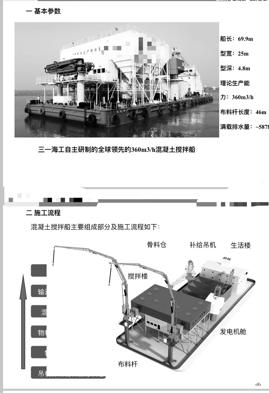 出售水泥搅拌船