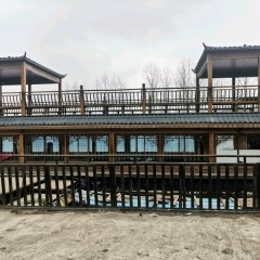 玻璃钢实木景观船出售图2