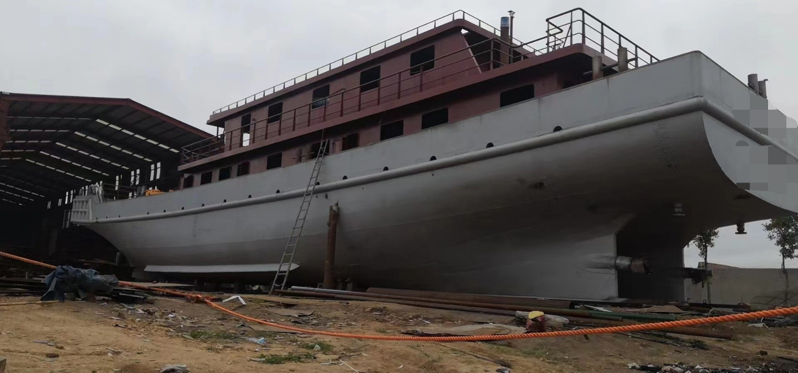 出售2022年造43.1米近海钢质双机平头交通船
