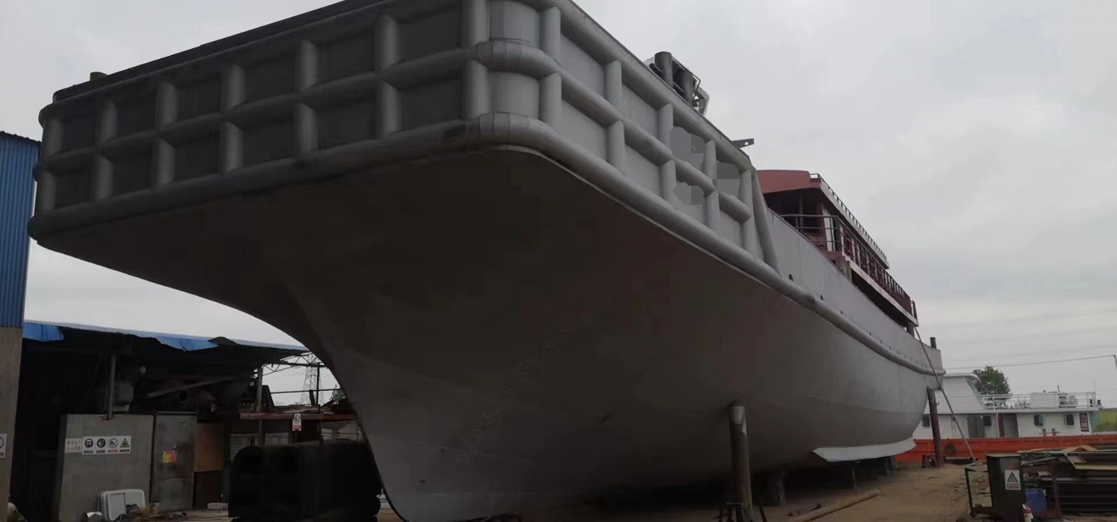 出售2022年造43.1米近海钢质双机平头交通船