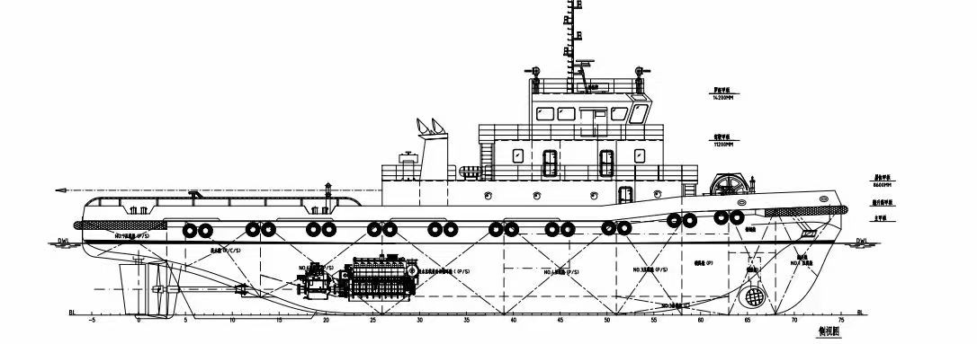 出售2022年造7200马力带侧推近海锚拖一体普通拖轮兼锚艇