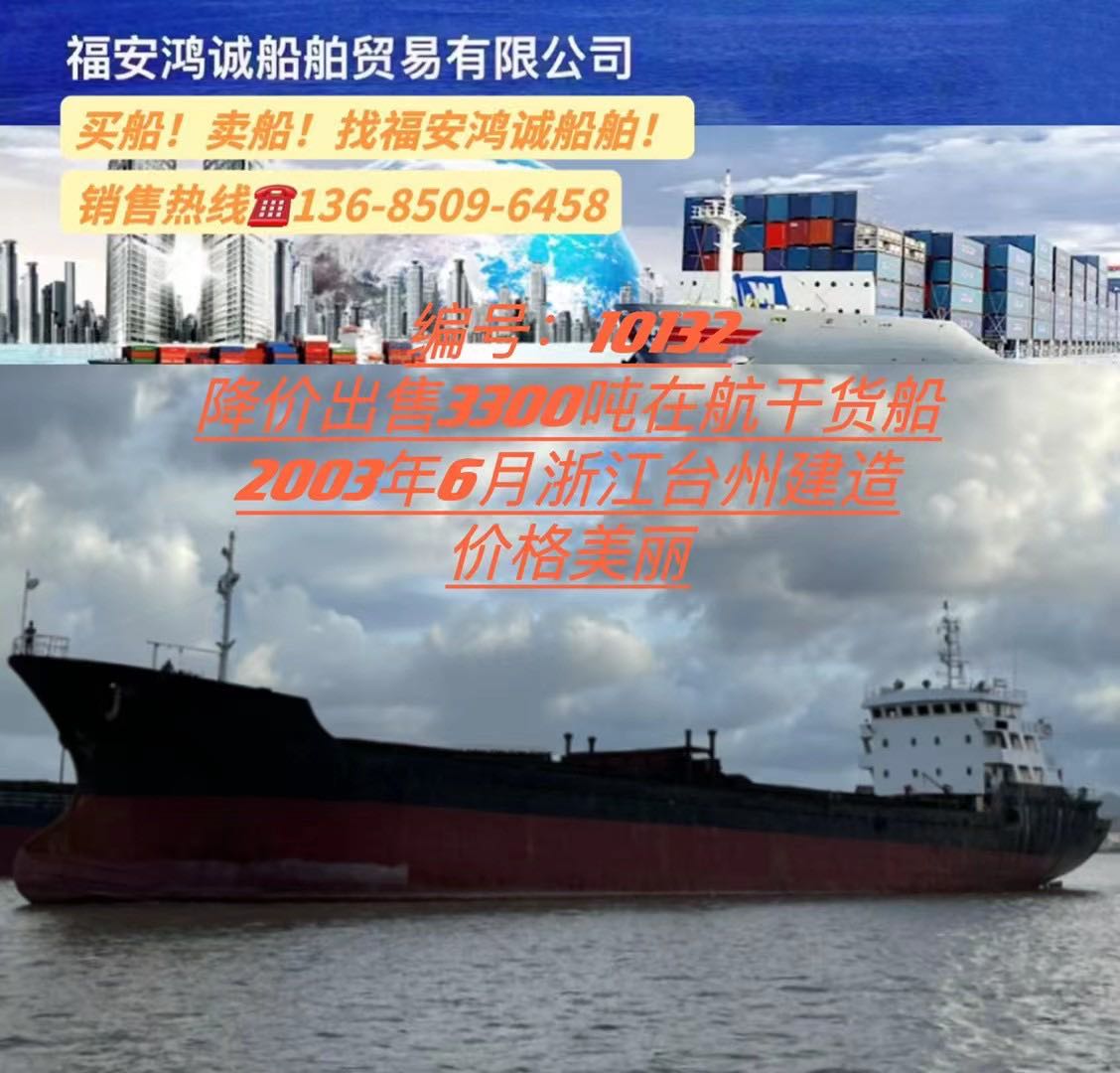 低价出售03年3300吨干货船 - 图片 2