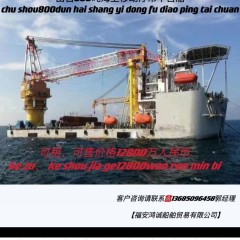 出售800吨海上移动浮吊平台船： 2014年2月建造图1
