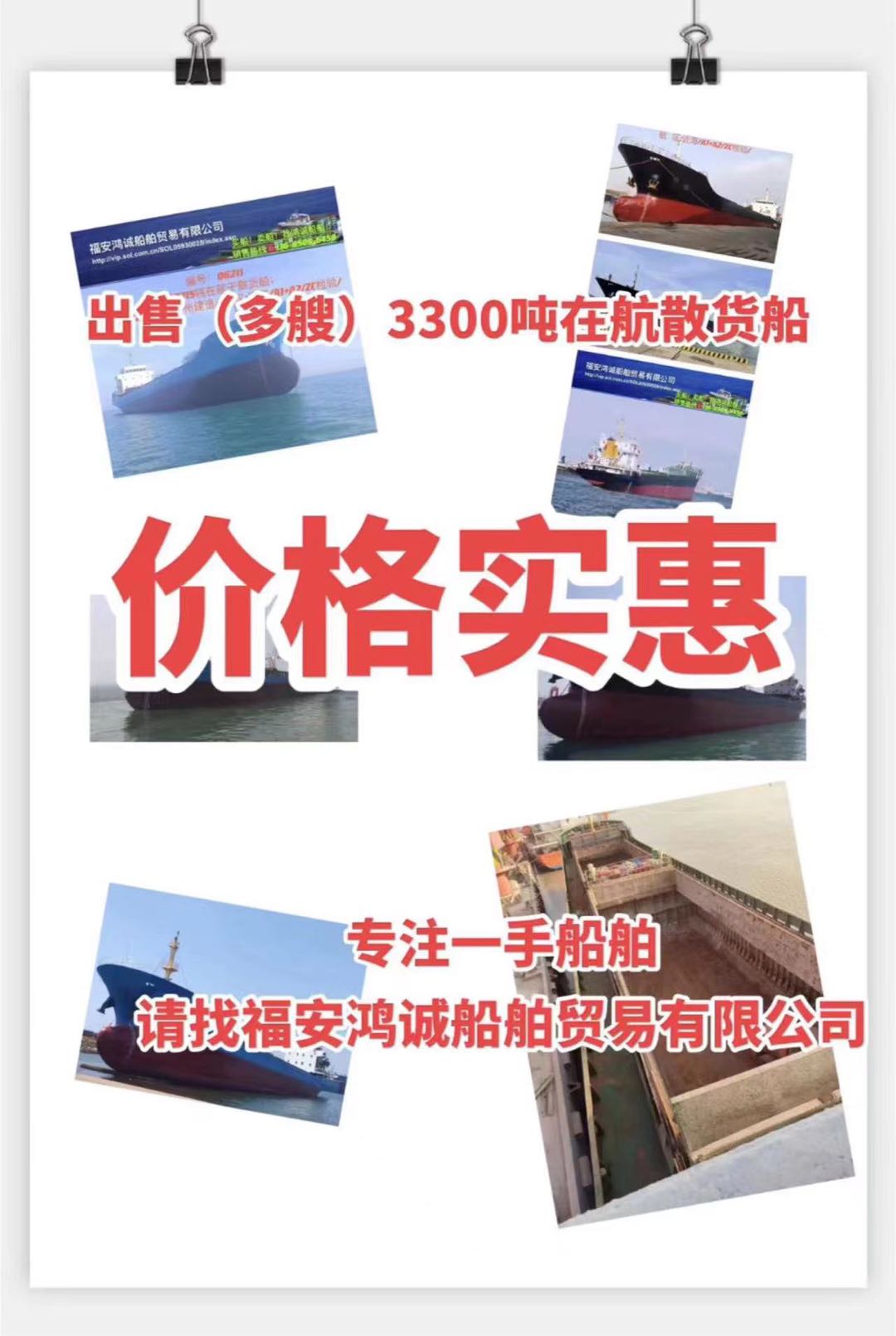 出售（多艘）3300吨在航散货船 - 图片 3