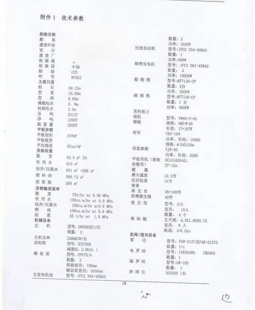 出售2010年CCS造6000马力PSV平台供应船