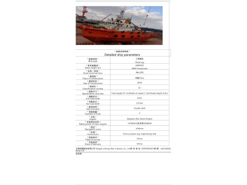 Sale of 4000 horsepower three-purpose tug图1