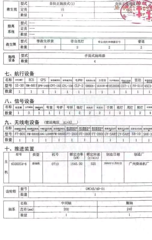 出售3000吨化学品船