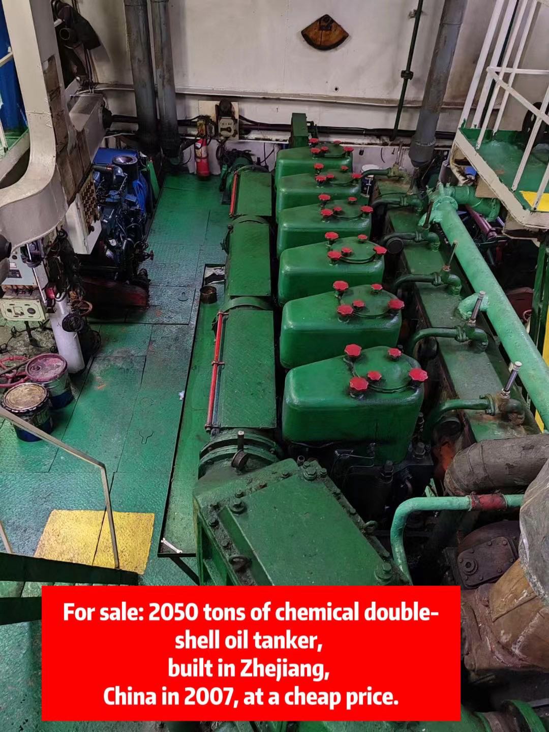 For sale: 2050 tons of chemical oil tanker, built in Zhejiang, China in 2007, suitable for foreign t