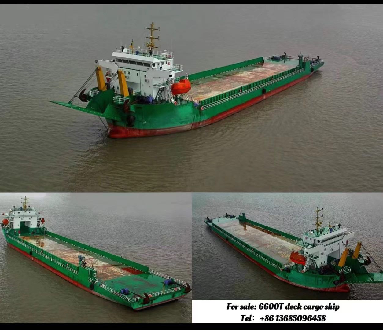 出售：6600吨甲板货船 前驾驶室/前跳板/ 建造年份：2022年 Sale: 6600T deck cargo ship made in China in 2022. - 图片 2