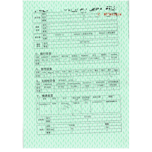 出售编号1483 20年2512吨散货船