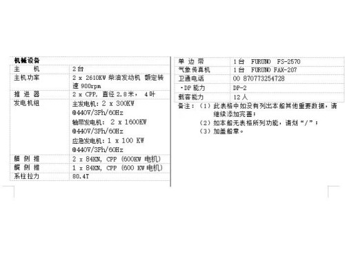 出售2006年新加坡造82吨拖力7200马力DP2三用拖轮  CCs检验图4