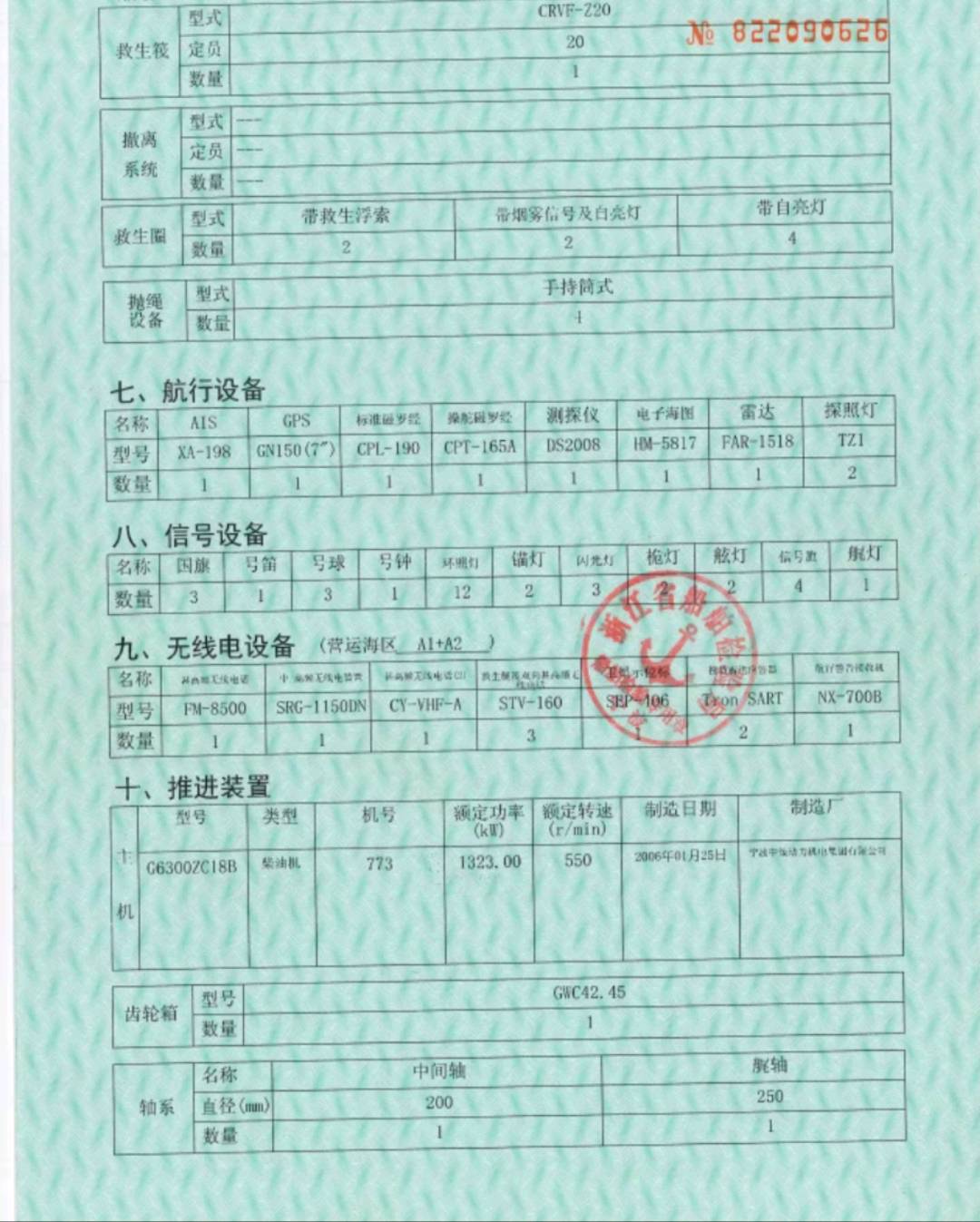 3800吨散货船06年