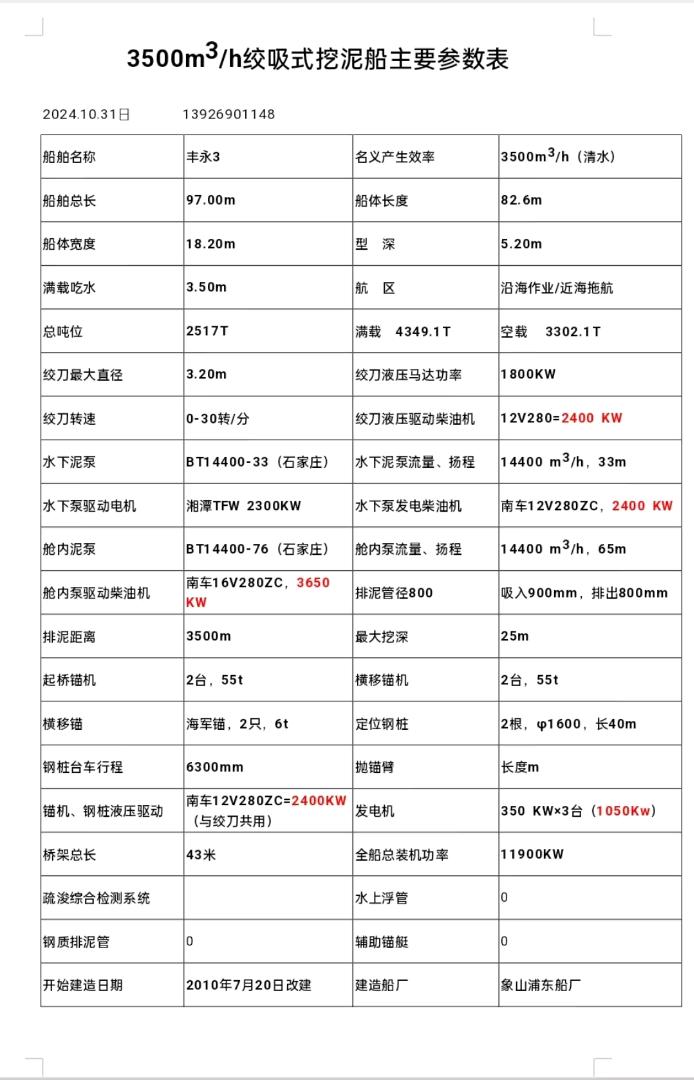 绞吸式挖泥船