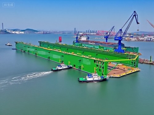 出售参考载货量7000吨浮船坞船2016年建造图1