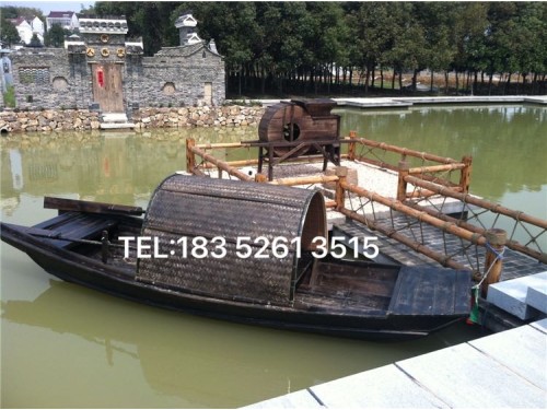 木船仿古仿旧乌篷船手划摇橹网红打卡拍照船乌篷船模型图1