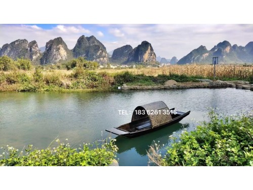 木船仿古仿旧乌篷船手划摇橹网红打卡拍照船乌篷船模型图3