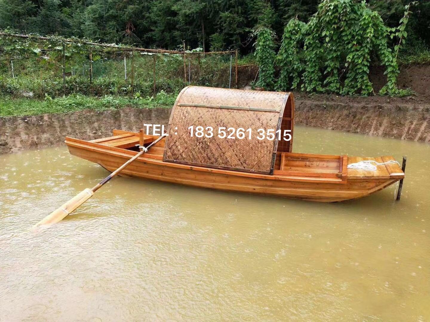 木船仿古仿旧乌篷船手划摇橹网红打卡拍照船乌篷船模型