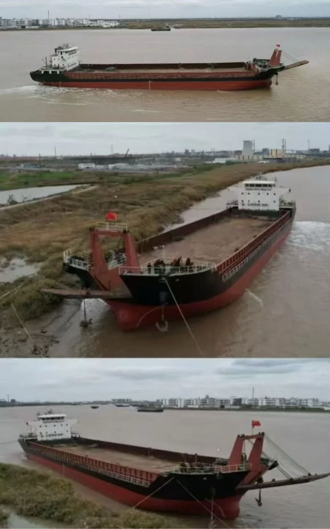 出售：5700吨甲板货船 前跳板/后驾驶/ 建造年份：2018年 建造地址：中国 江苏