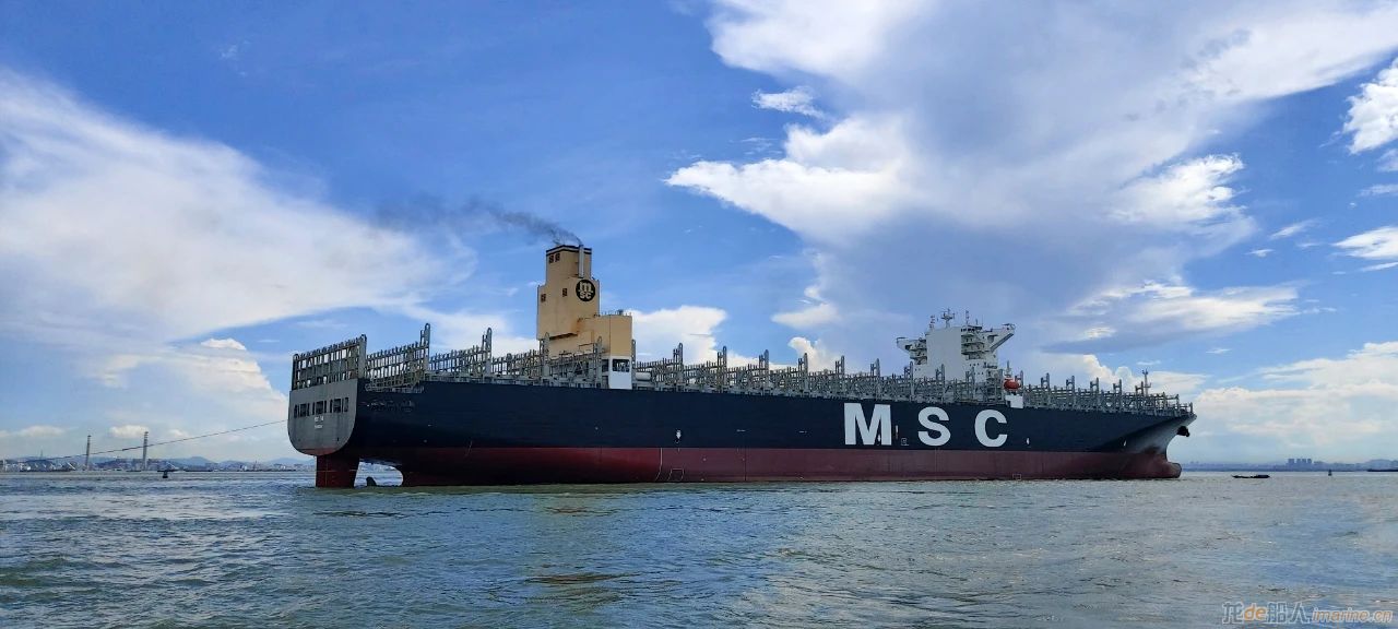 文冲修造“MSC伊娃”轮完成试航任务