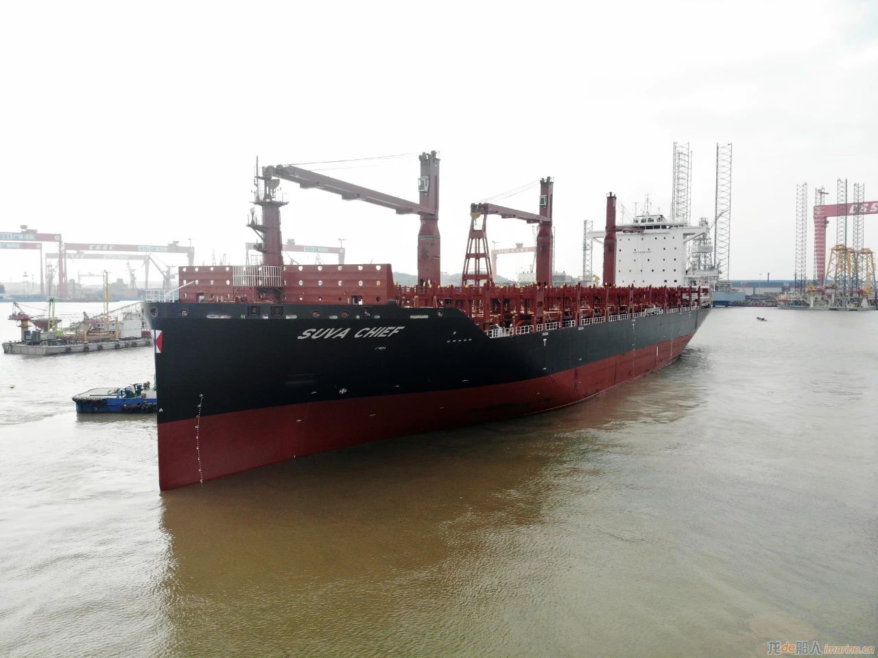 中船黄埔文冲交付2750TEU集装箱系列船“HONIARA CHIEF”轮