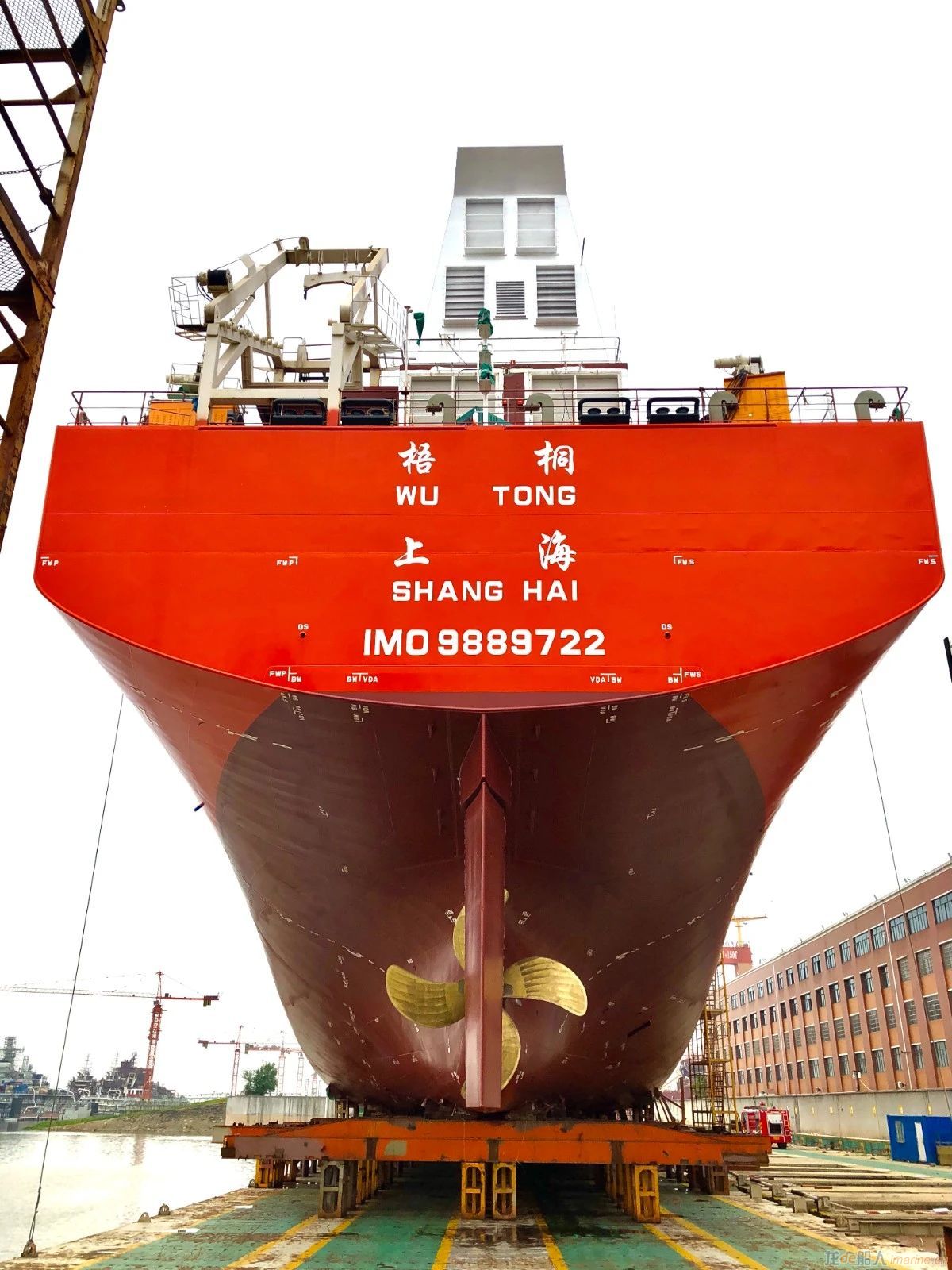 武昌船舶重工双相不锈钢化学品船梧桐轮下水