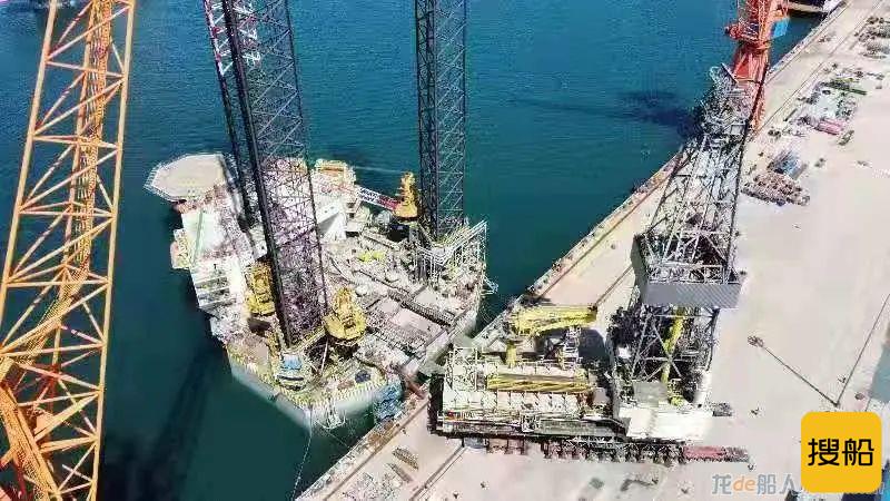 威海金陵完成国瑄平台悬臂梁整体拆除