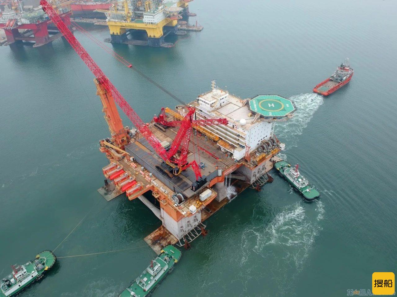 中集来福士完成第三座海上风电安装平台改造 前往江苏海域作业