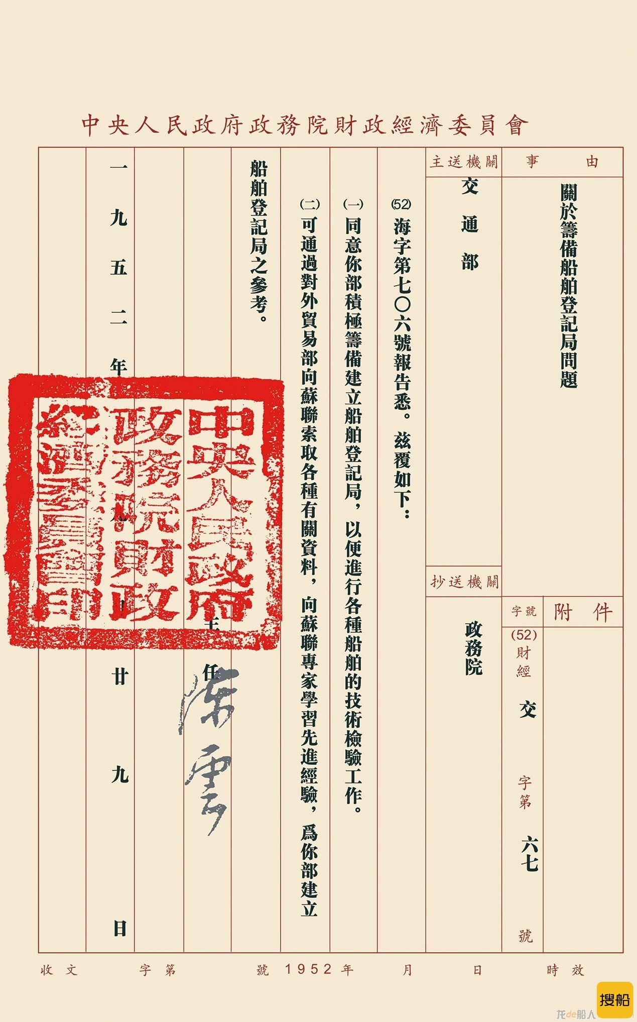 辉煌65载   船舶登记局破茧而出