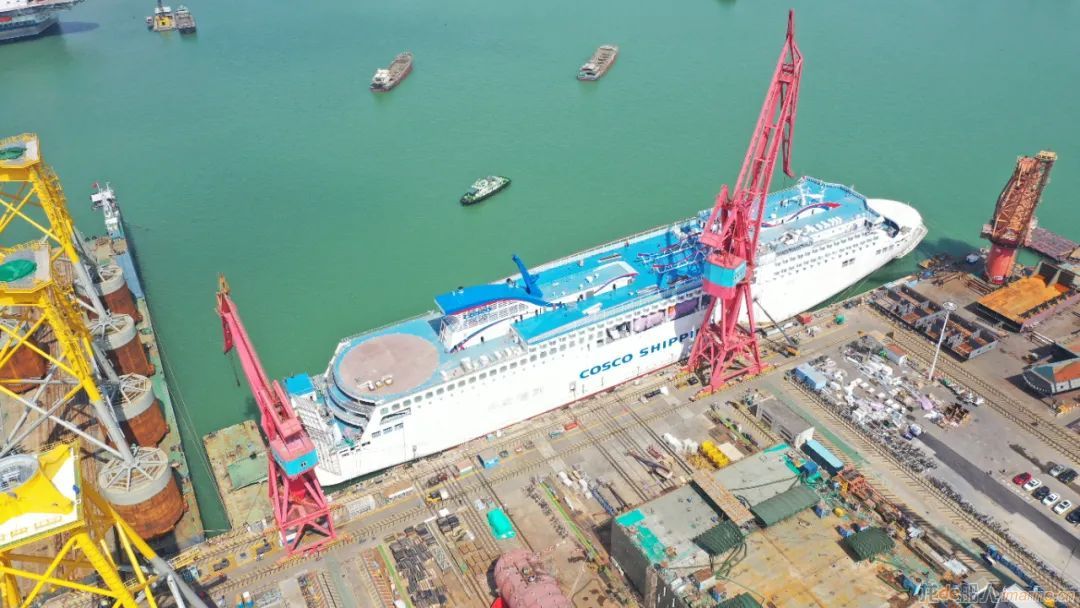 广船国际中海客滚船2号船完成空船测重试验