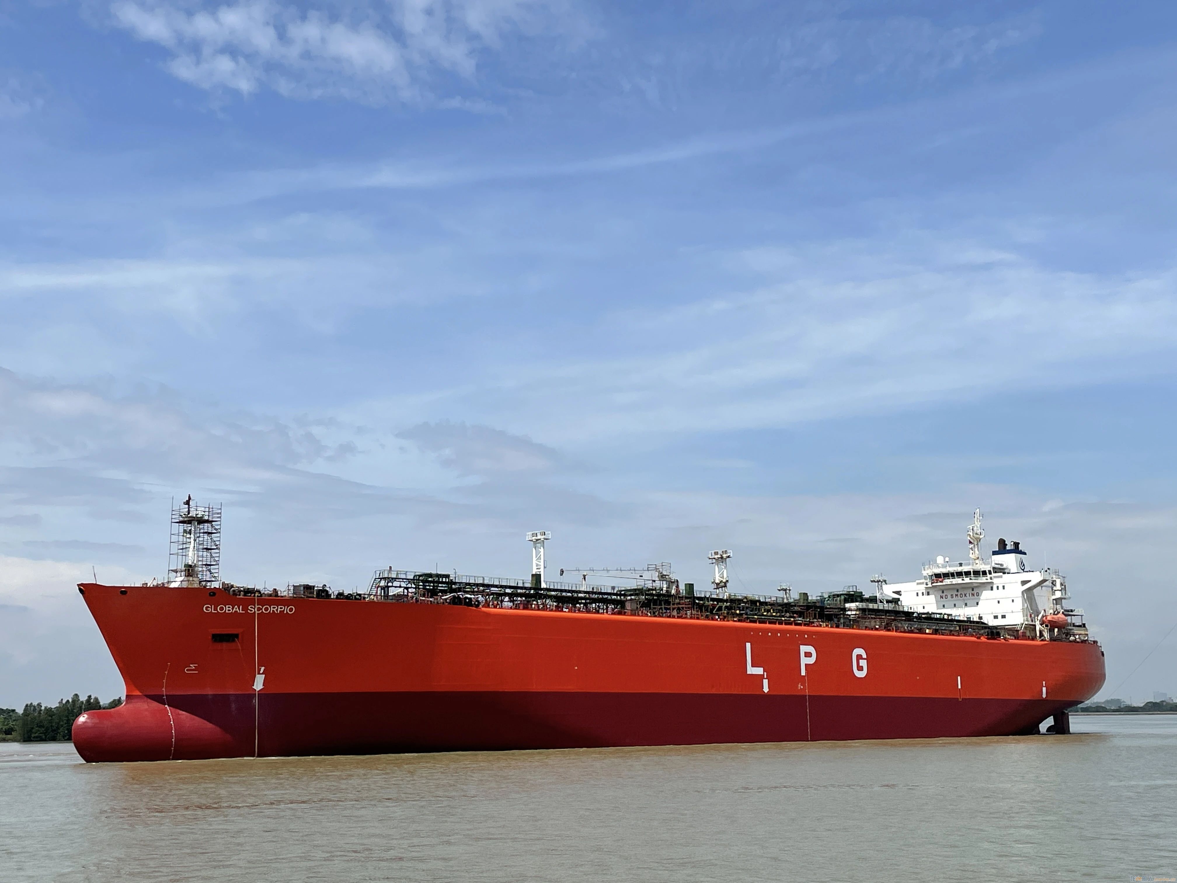 "天蝎"轮是隶属香港某船东公司的vlgc船舶,是广东中远海运重工今年