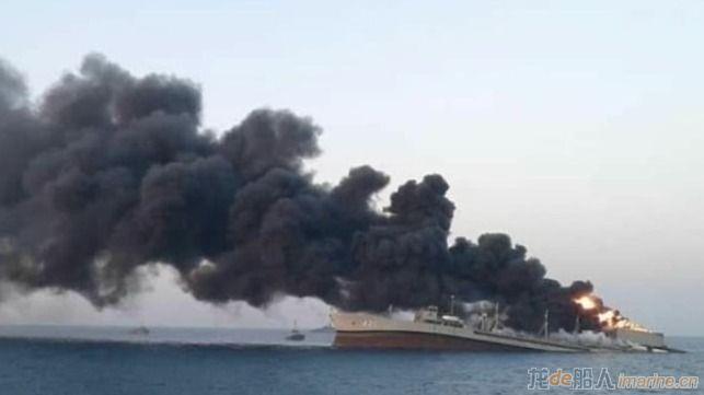 伊朗海军最大军舰起火沉没
