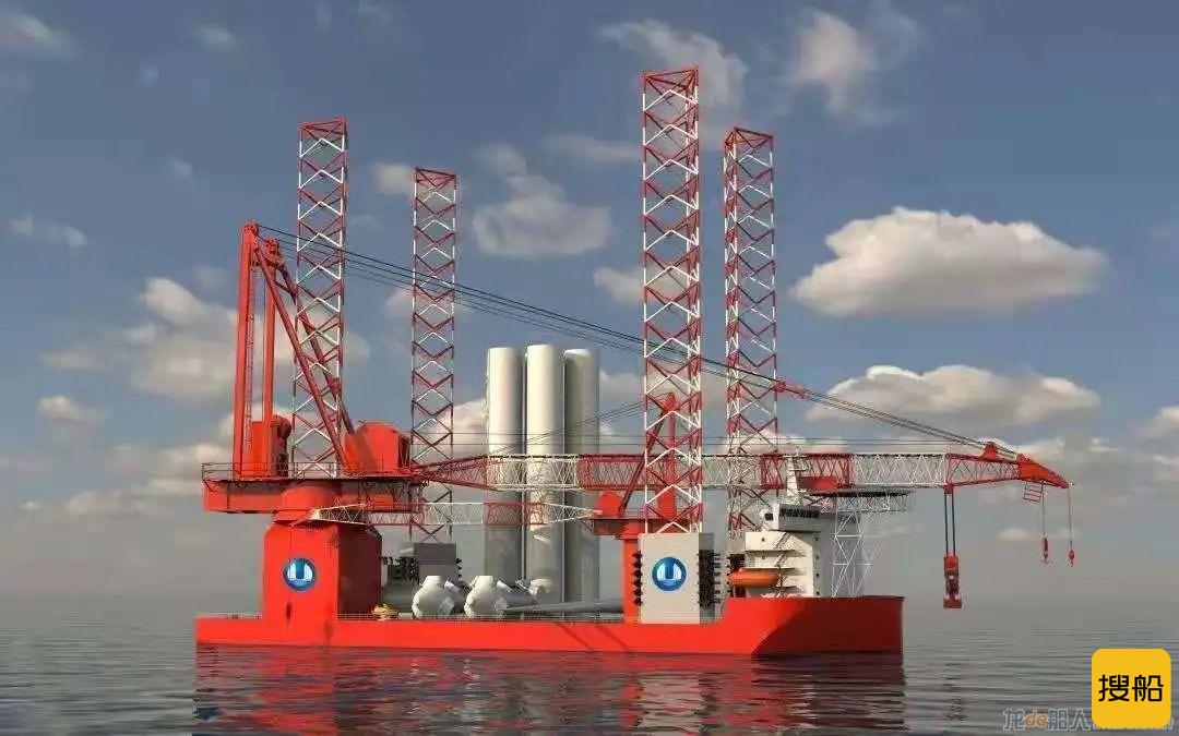 国内首艘2000吨自升自航式一体化海上风电安装平台“白鹤滩号”开工建造