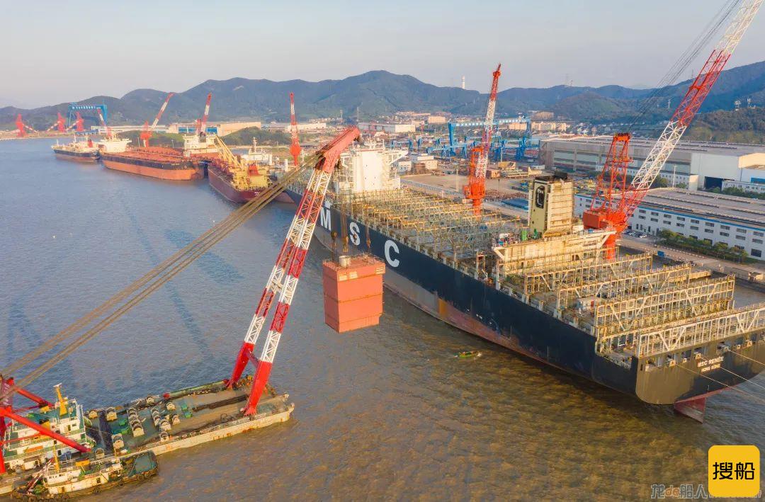 舟山中远海运重工在厂脱硫改装项目“瑞尼”轮进入冲刺阶段