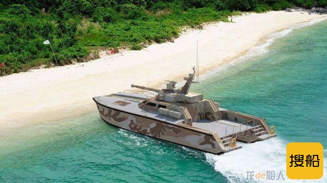 印度尼西亚测试坦克船巡逻艇，用于岛屿防御