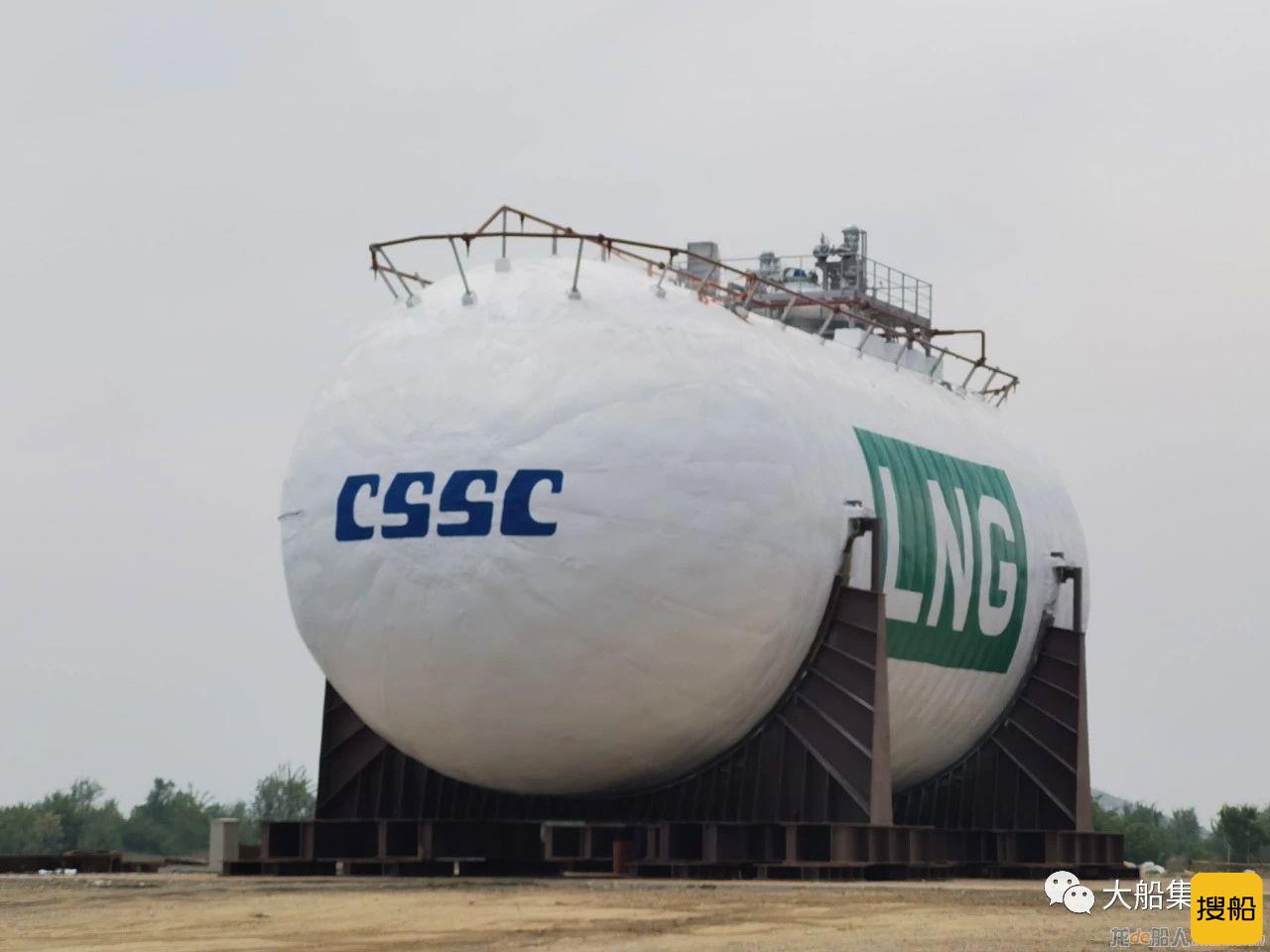 全球首制！大船集团造双燃料超大型原油船C型LNG低温储舱交付