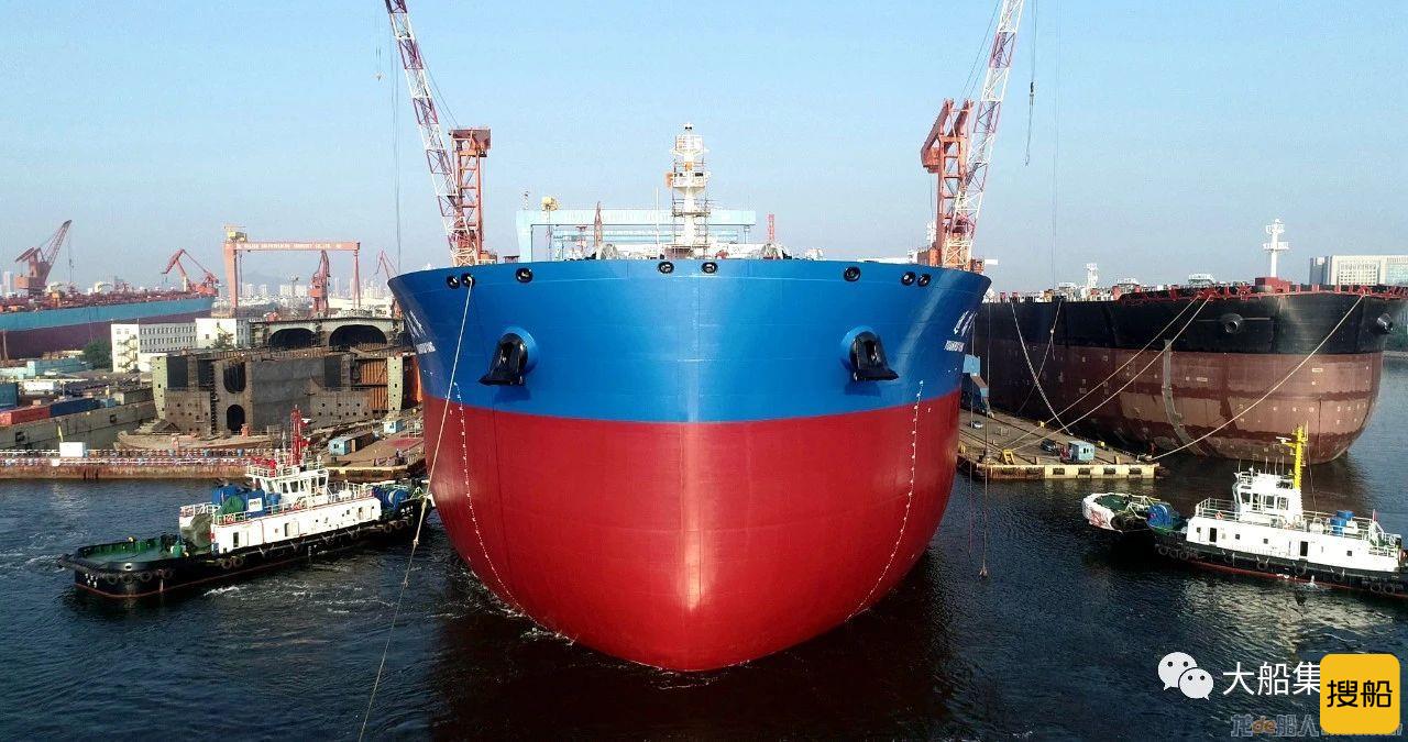 大船集团建造的全球首艘LNG双燃料VLCC今日试航