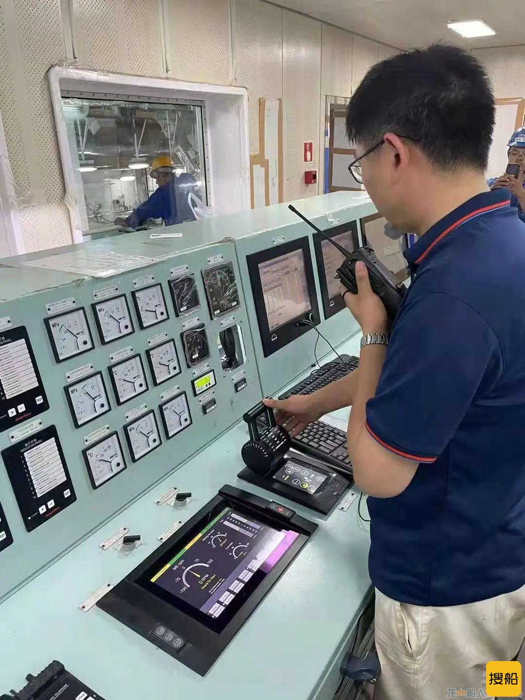 招商工业海门基地CMHI-221-2项目主机动车及码头系泊试验完成