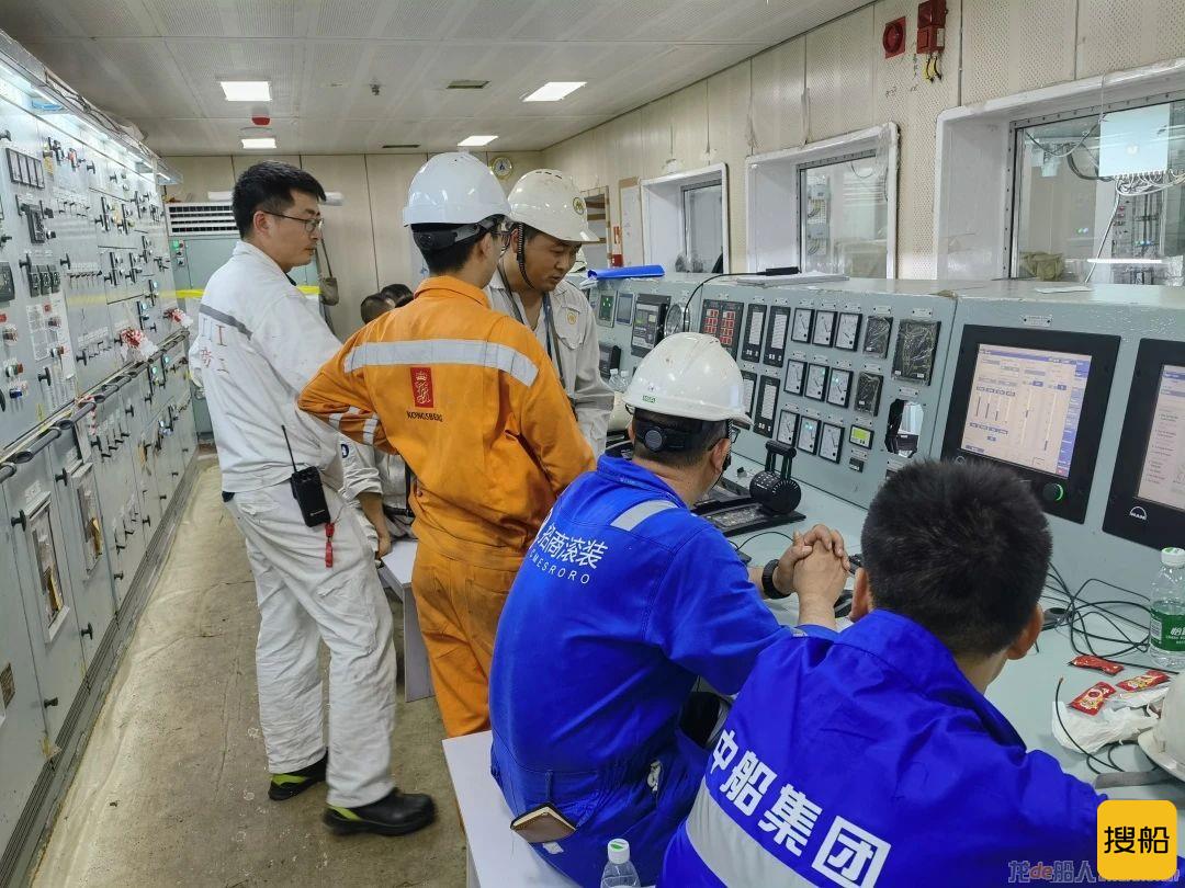 招商工业海门基地CMHI-221-2项目主机动车及码头系泊试验完成